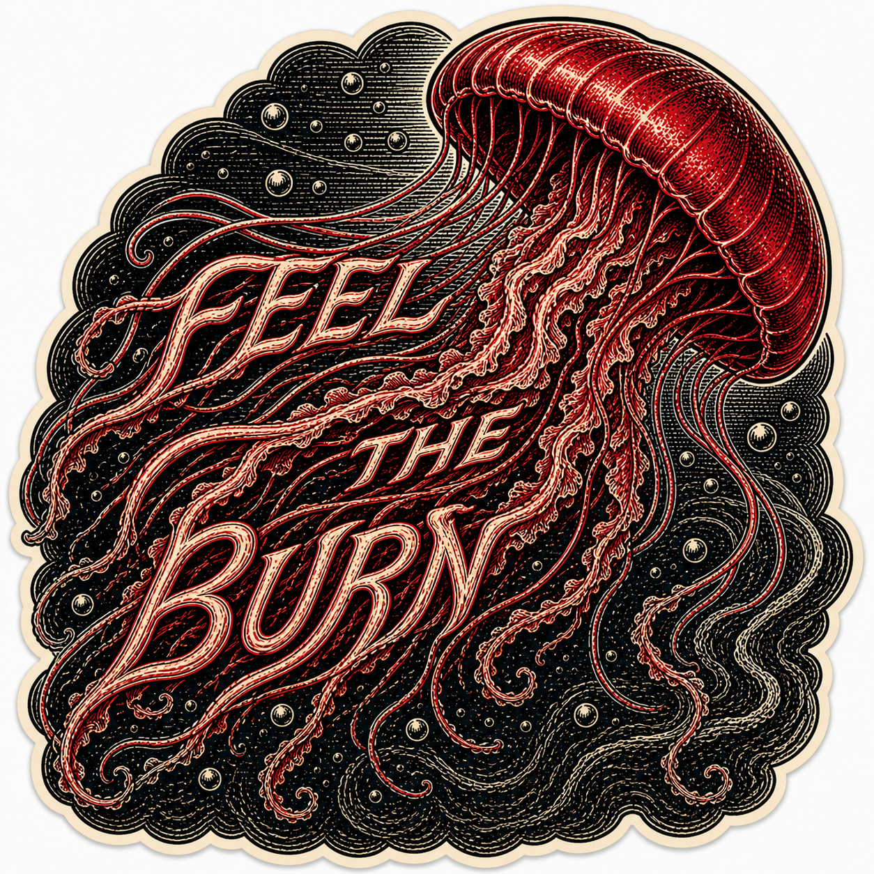 Feel the Burn jellyfish artwork